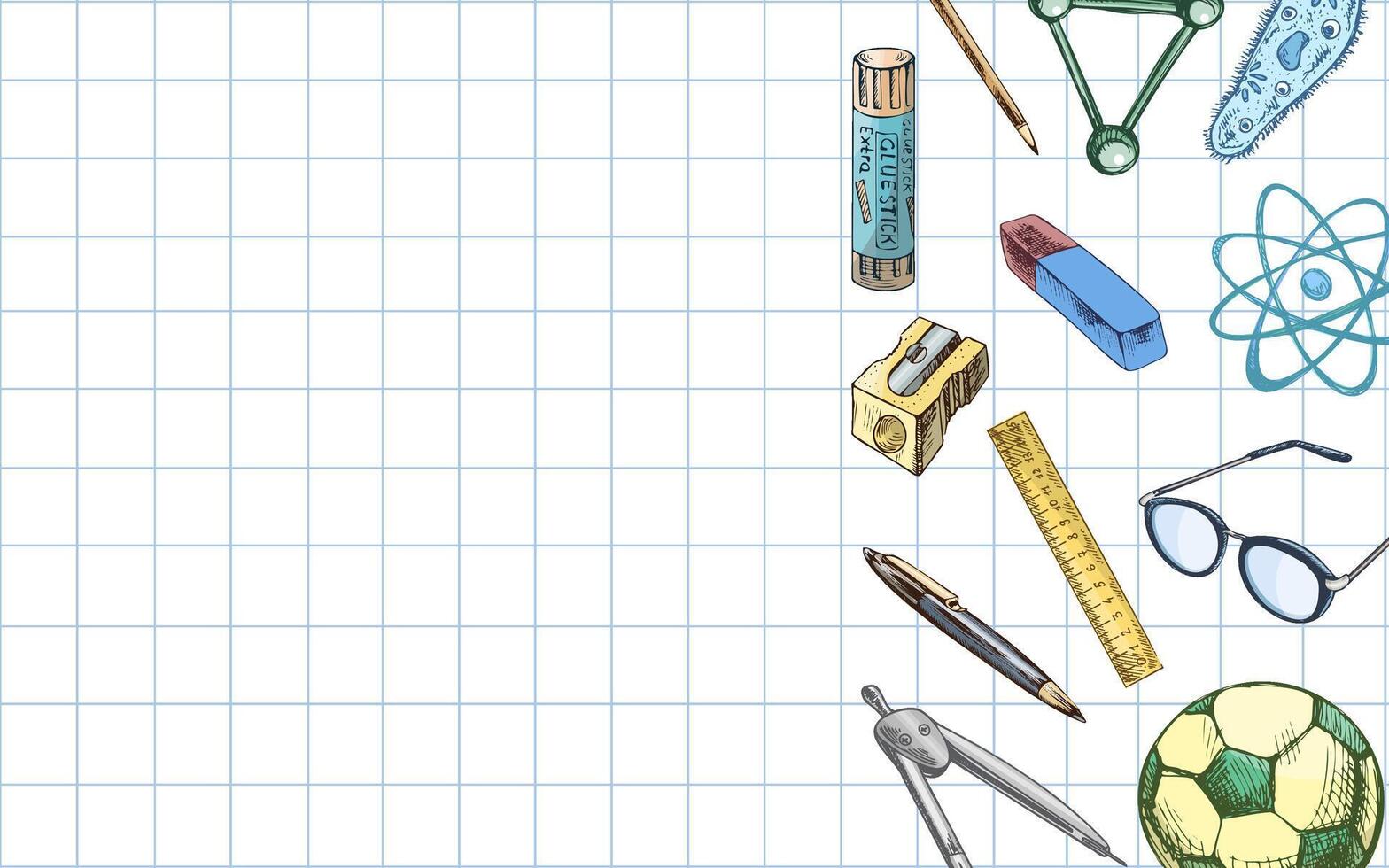 School supplies tools illustration vector