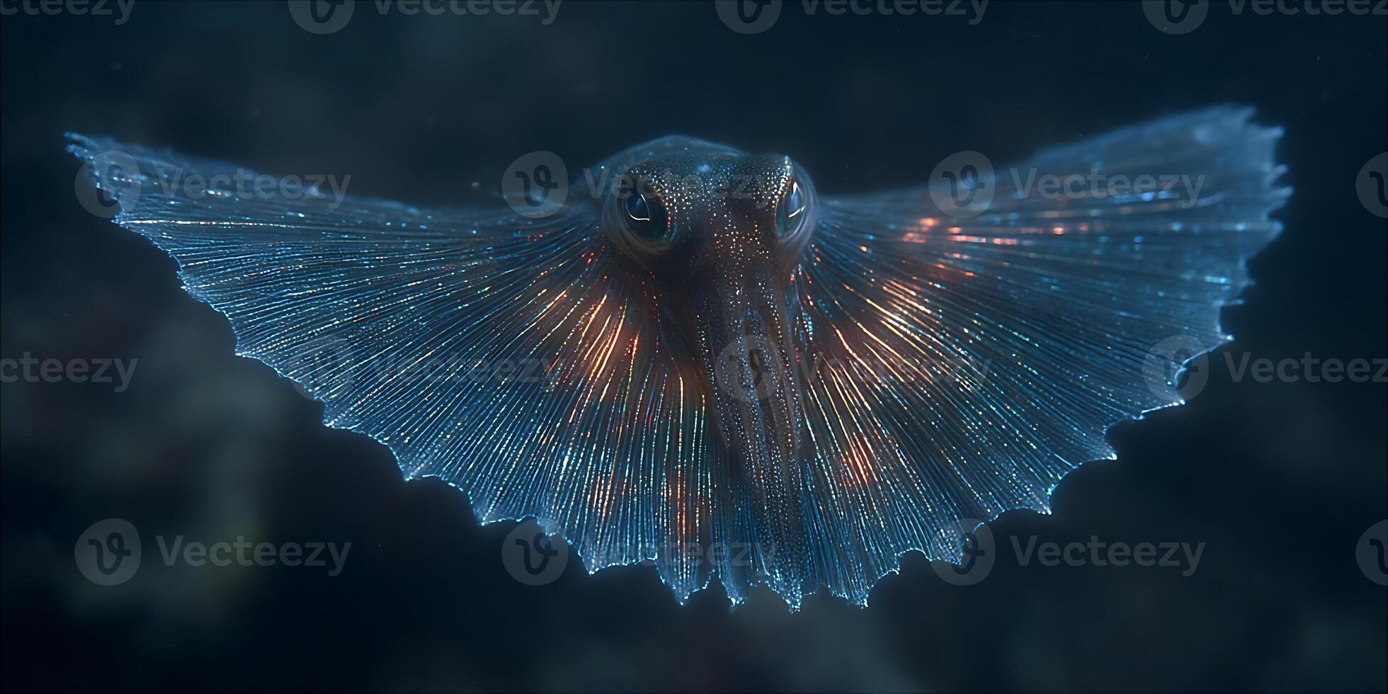 Sea Angel Swimming in the Deep Ocean photo
