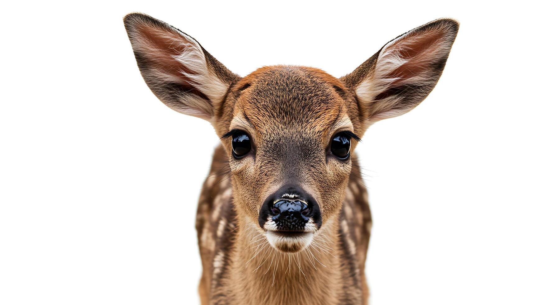 A close up of a deer with big eyes photo