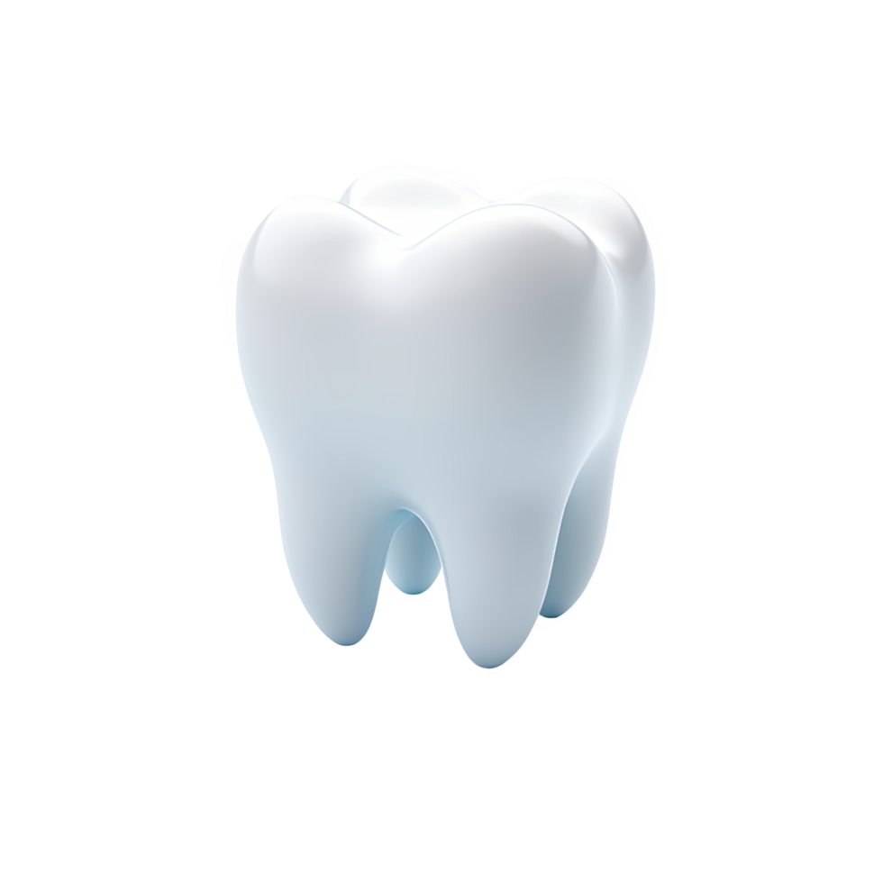 A white tooth isolated on transparent background png