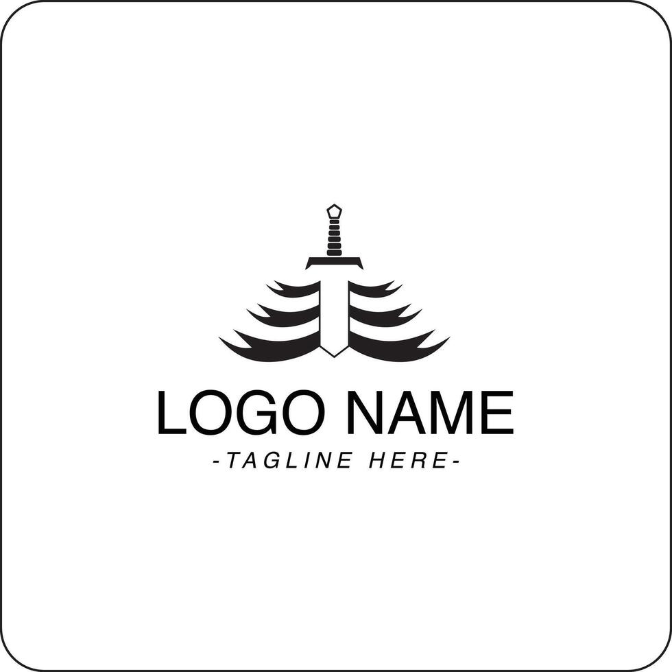 Multiple Sward shape icon and logo vector