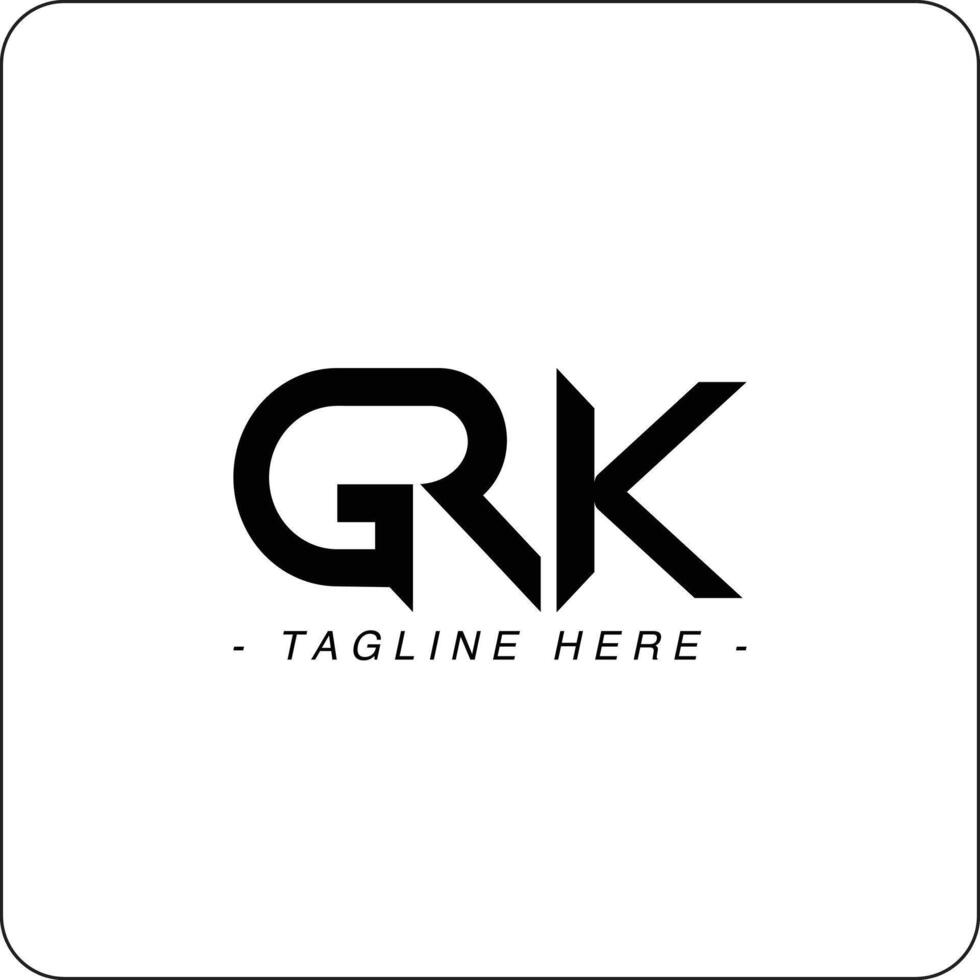 Letters GRK logo design for business and trade vector