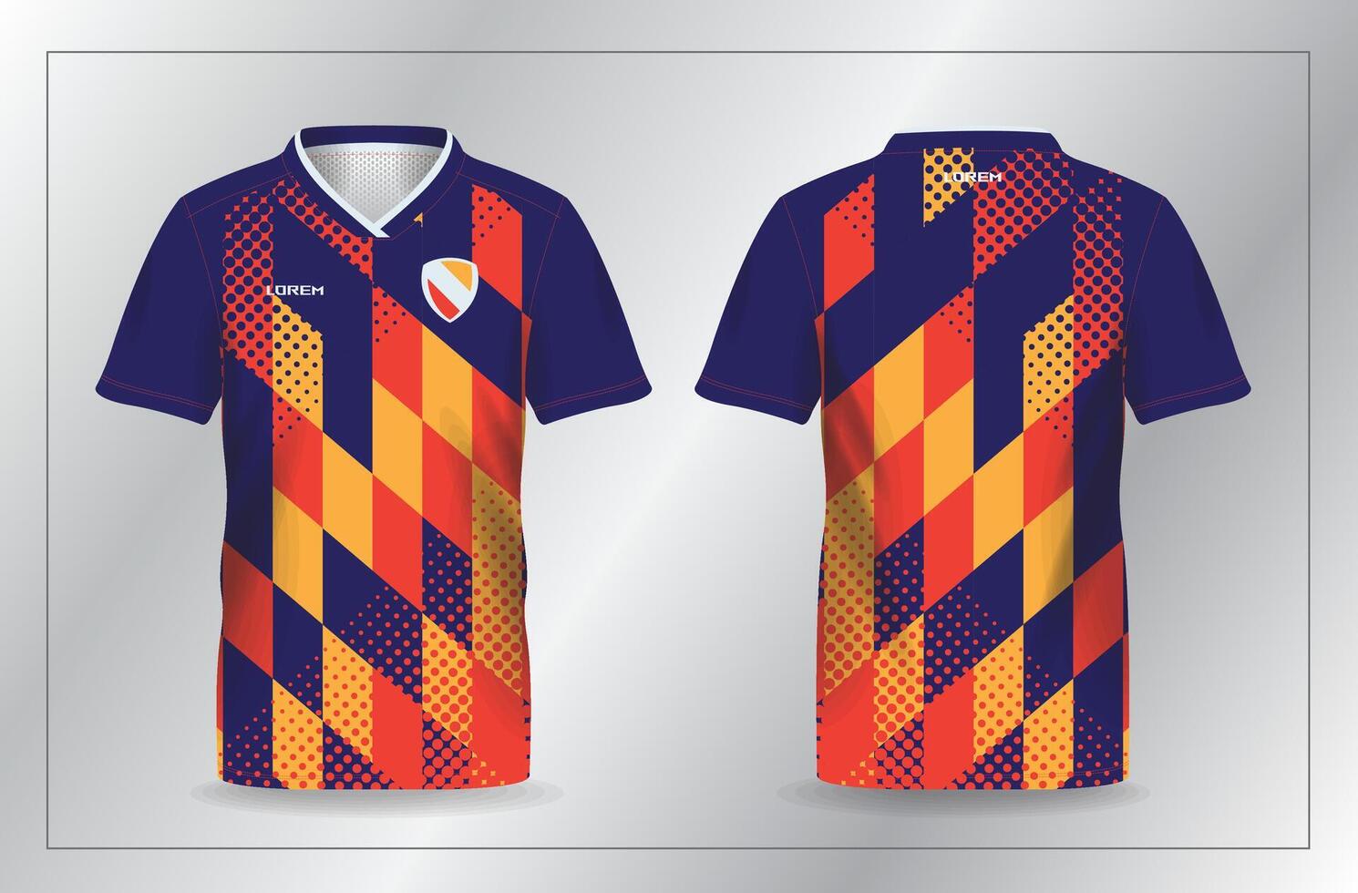 Colorful soccer jersey design vector