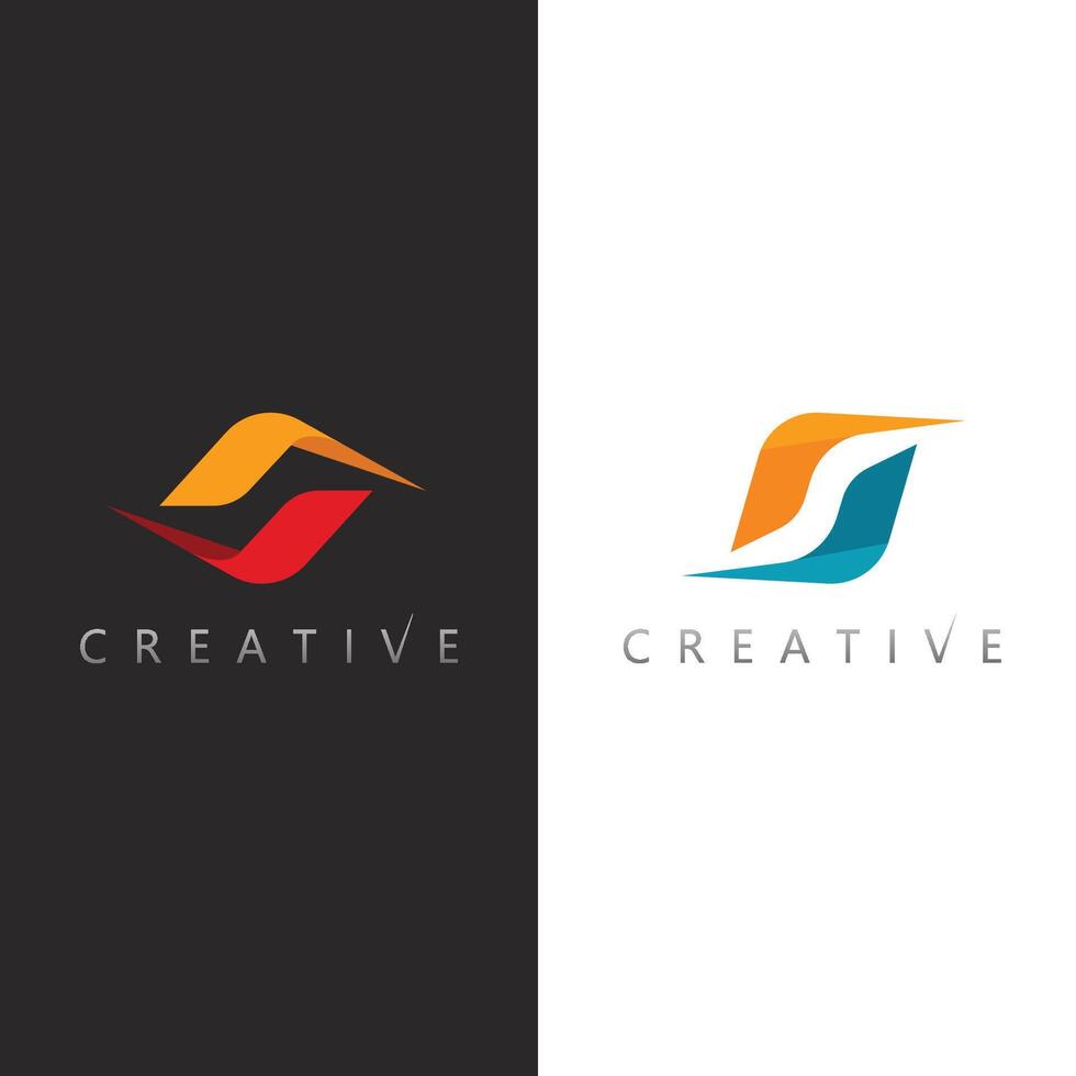 S Initial Logo in Clean Line Design for Corporate Branding Purpose vector
