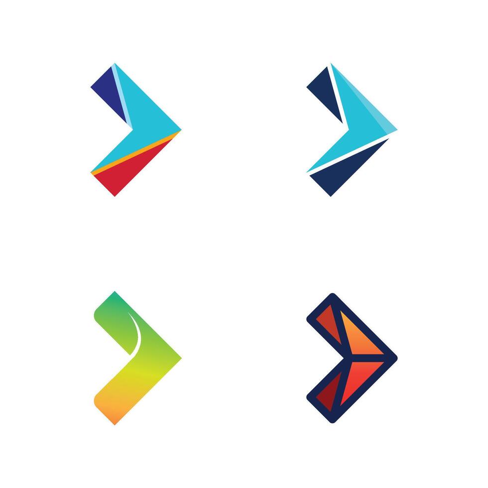 Directional Arrow Sign Logo Concept for Road Navigation and Location App Icons vector