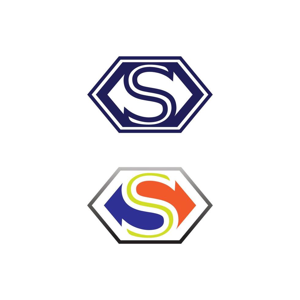 Vintage Inspired S Monogram Logo in Retro Style for Microstock Icons vector