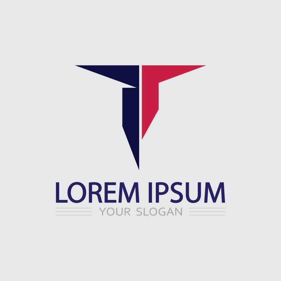 letter T logo image T and font T design graphic vector