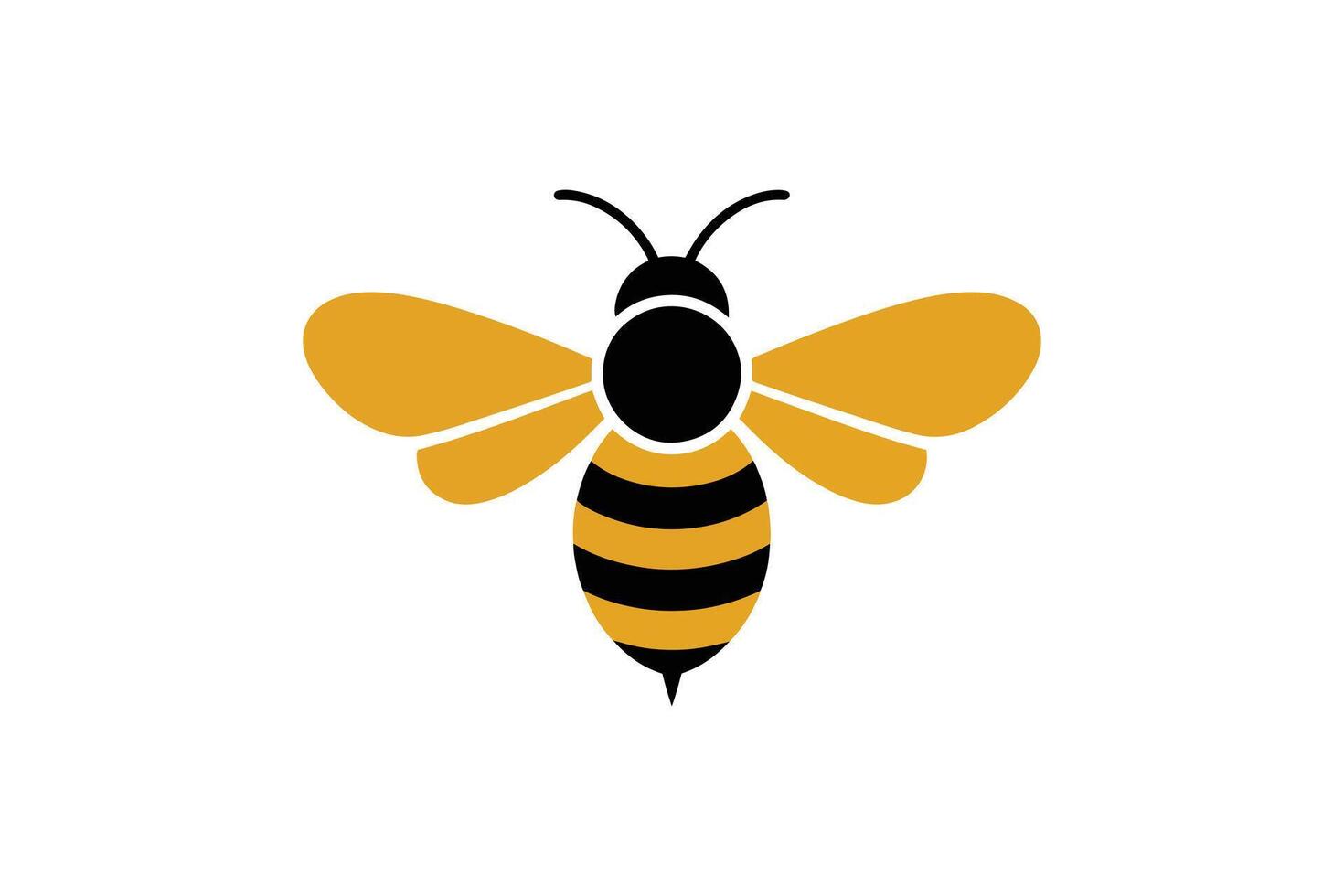 Insect Bee Flat Style Graphic Art vector