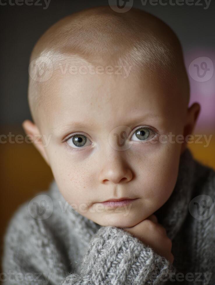 Understanding Early Warning Signs of Childhood Cancer Through a Clear Visual Representation of a Child With a Medical Condition photo