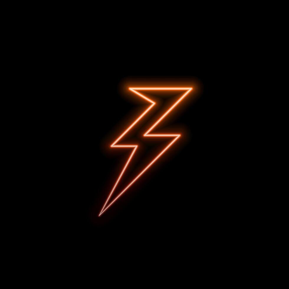 3D neon lightning. Design elements for Web, Internet, App, Advertising, Promotion. . vector