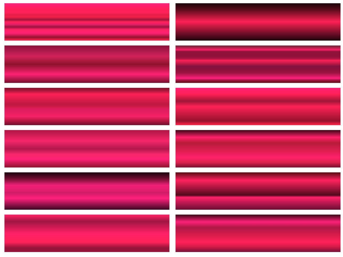 Golden rose leaf texture set. Pink poster gradient collection. on black background.glossy gradient set on black background, metallic texture vector