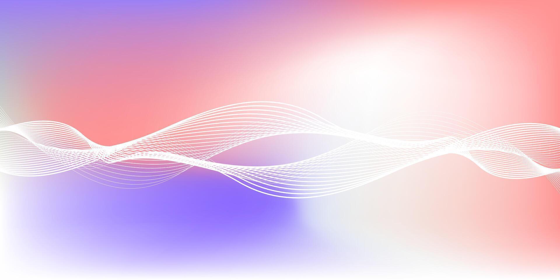 Colorful Abstract Gradient Background with Dynamic Flowing Line and Light Effects vector