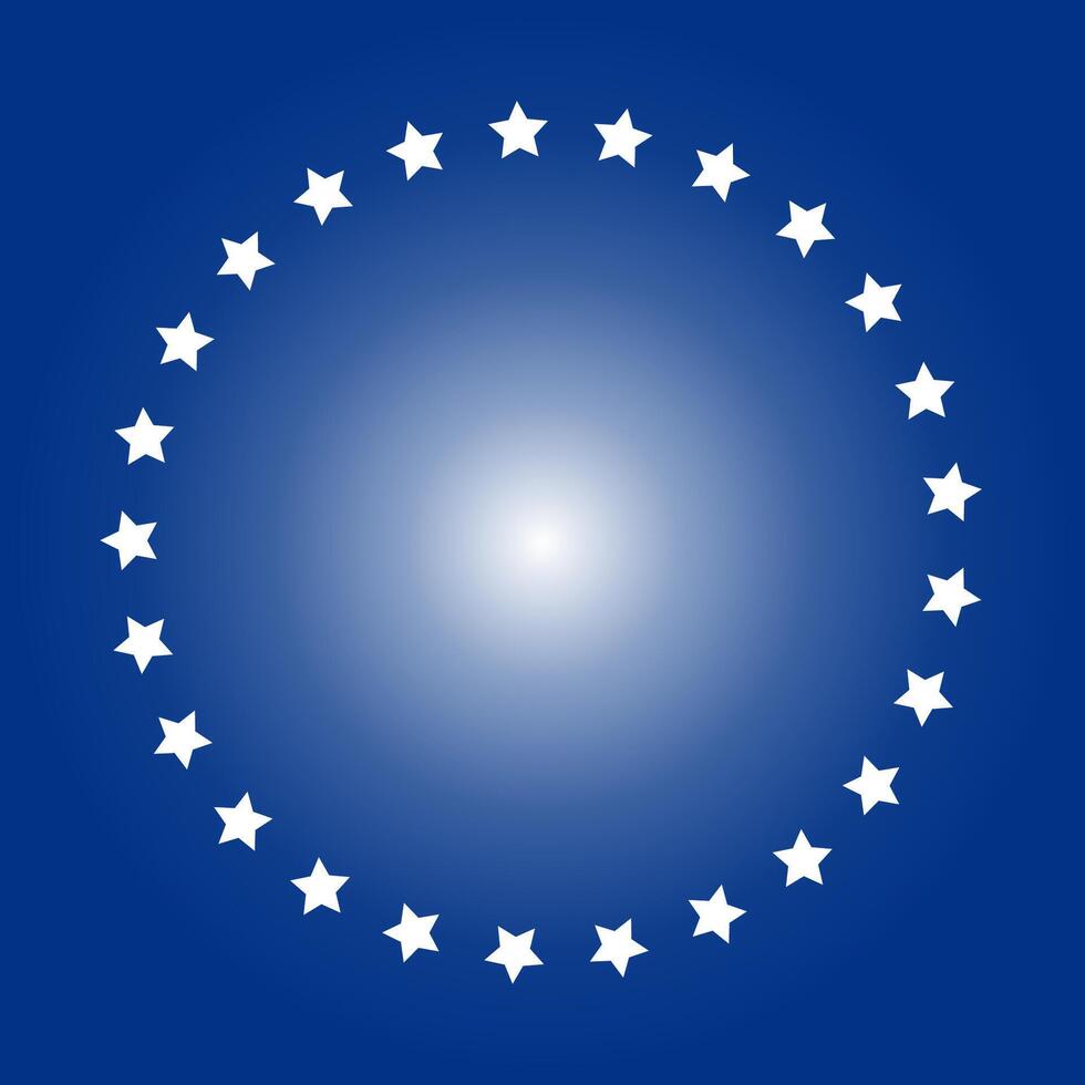 Circle of Stars on Blue Gradient, illustrator, EPS, vector