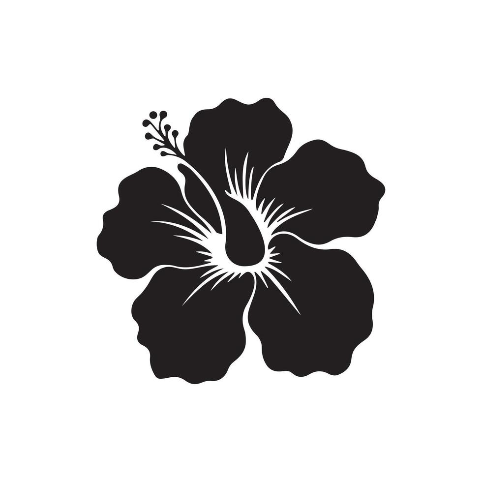 Hibiscus Flower Icon for Tropical and Floral Design Theme vector