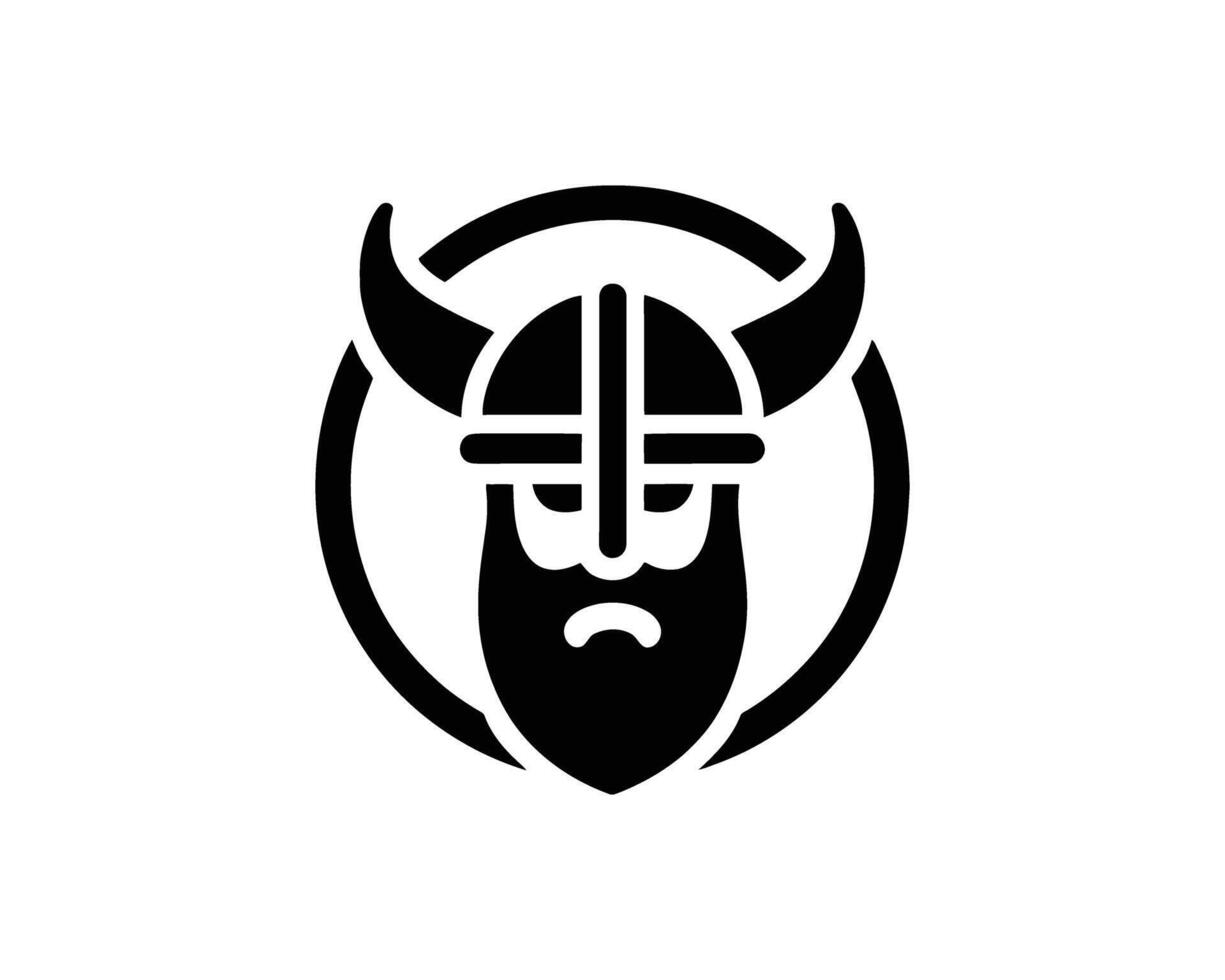 Nordic Warrior Graphic A Bold Viking Icon vector