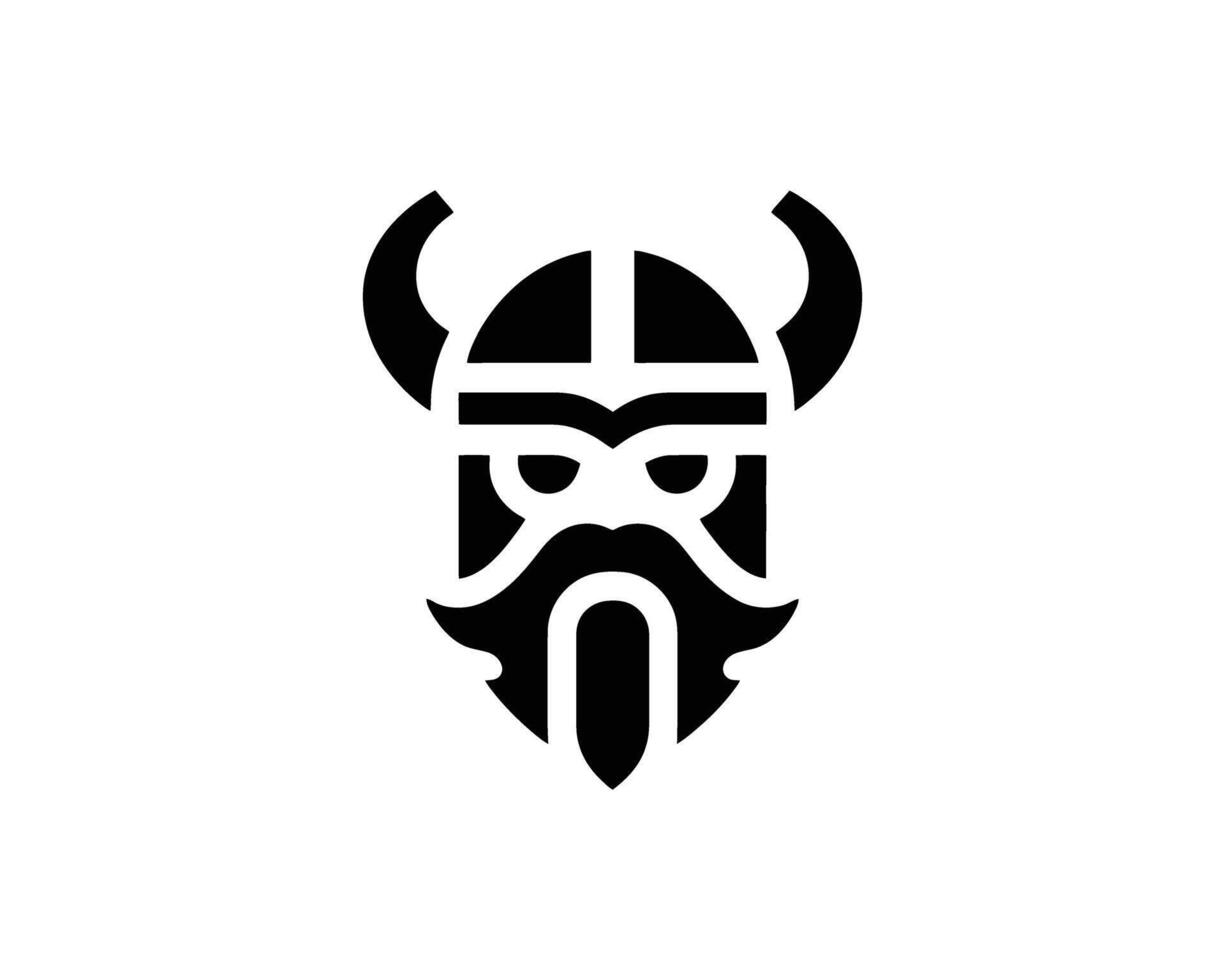Bold Viking Warrior Symbol in a Modern vector