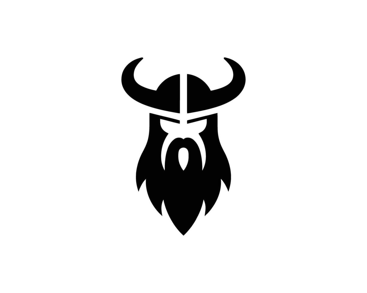 Fierce Viking Warrior Crest Emblem Design vector