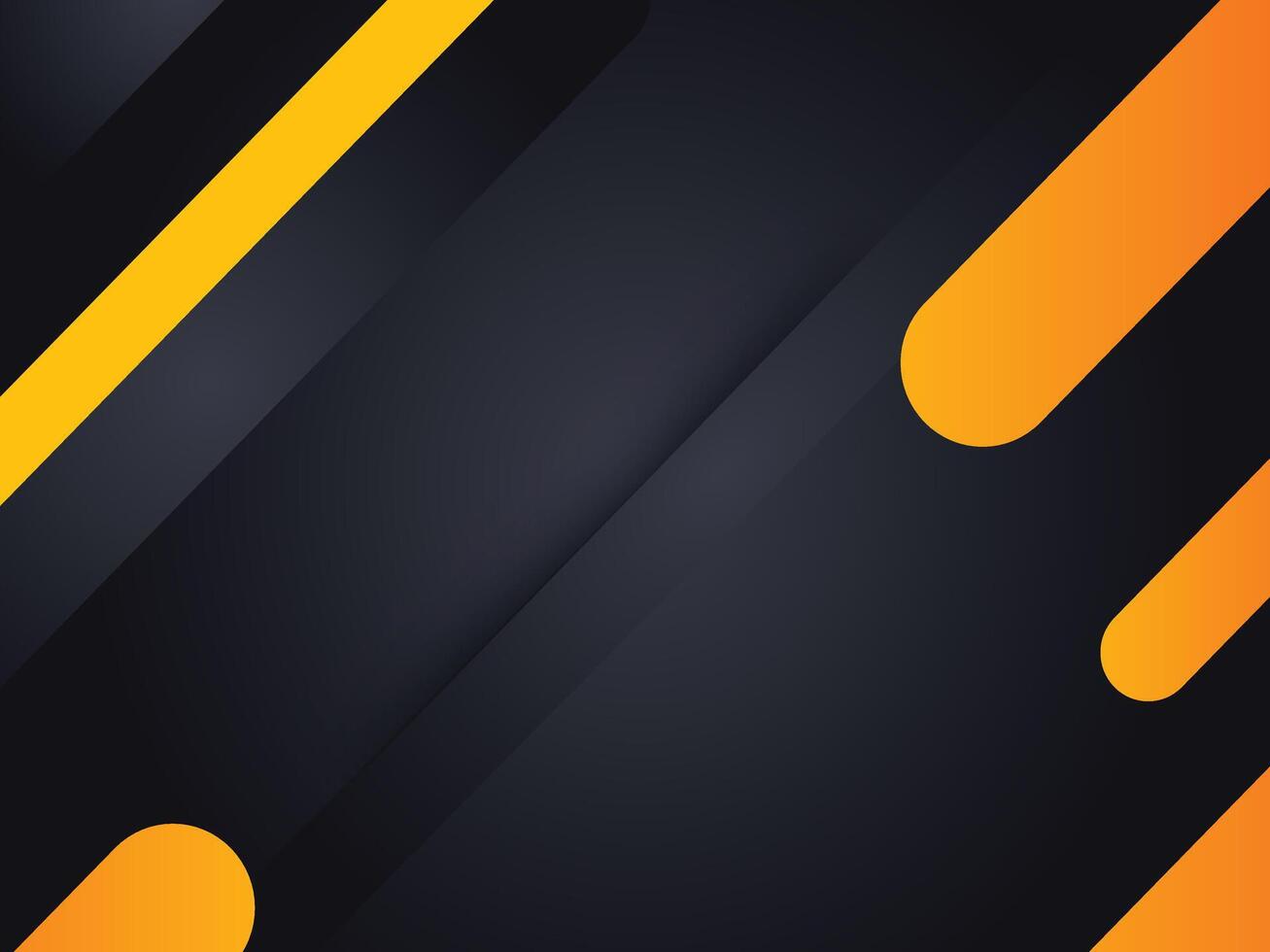 Abstract dark papercut background with Orange gradient line decoration. Modern futuristic background . Can be use for landing page, book covers, brochures, banners, headers, presentations, backgrounds vector