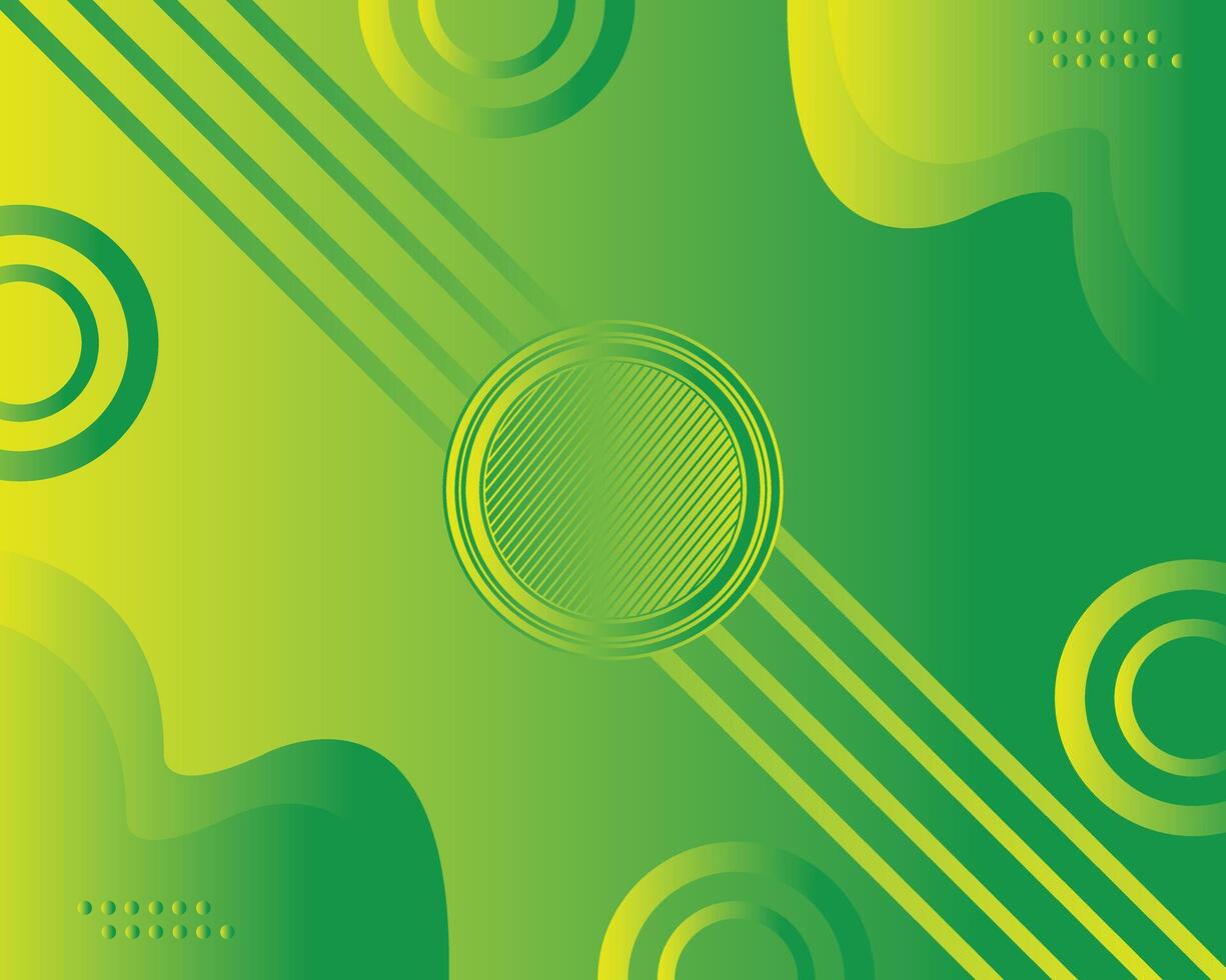 Minimal green geometric background. Dynamic circle shapes composition. Modern concept for graphic design, background, poster vector