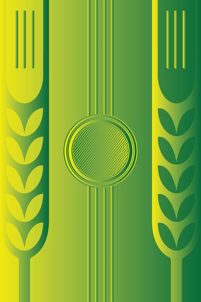 Green gradient background with Green Tree pattern and circle Cool pattern with simple style background vector