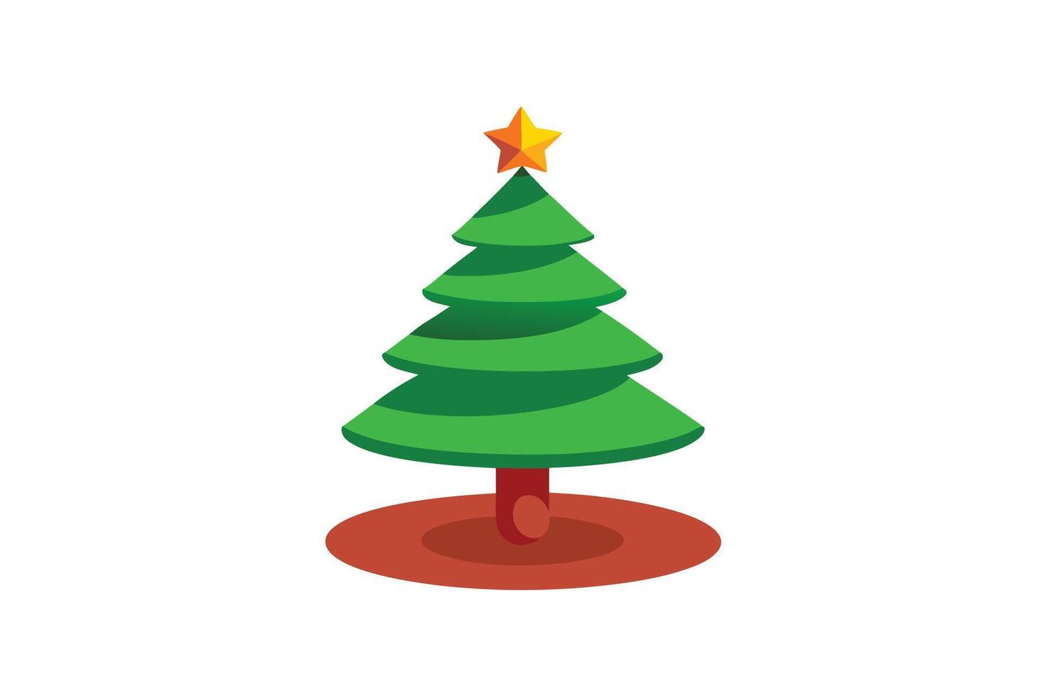 Rotating 3D Christmas Tree Design Animated tree spinning vector