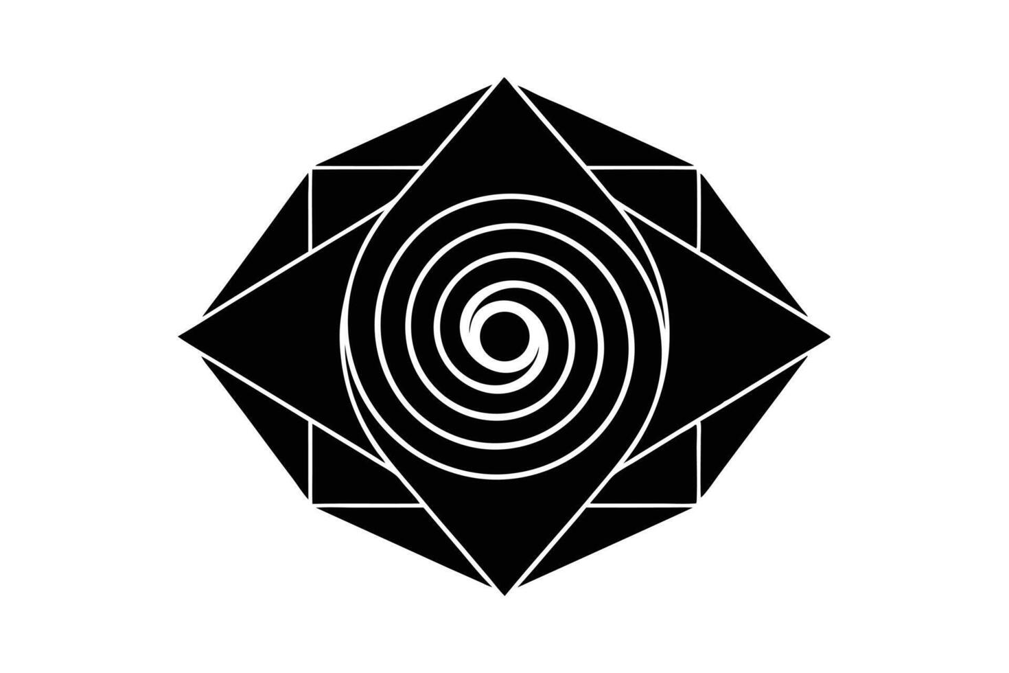 Spinning Rainbow Chakra Design on White Background vibrant vector