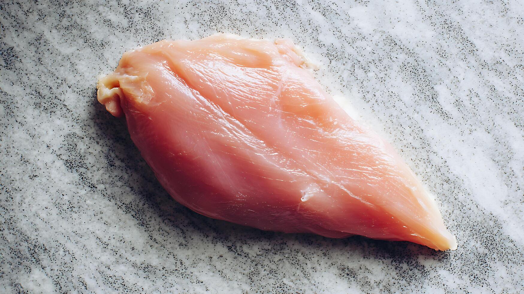 Raw Chicken Breast on Textured Background For Cooking Preparation. photo