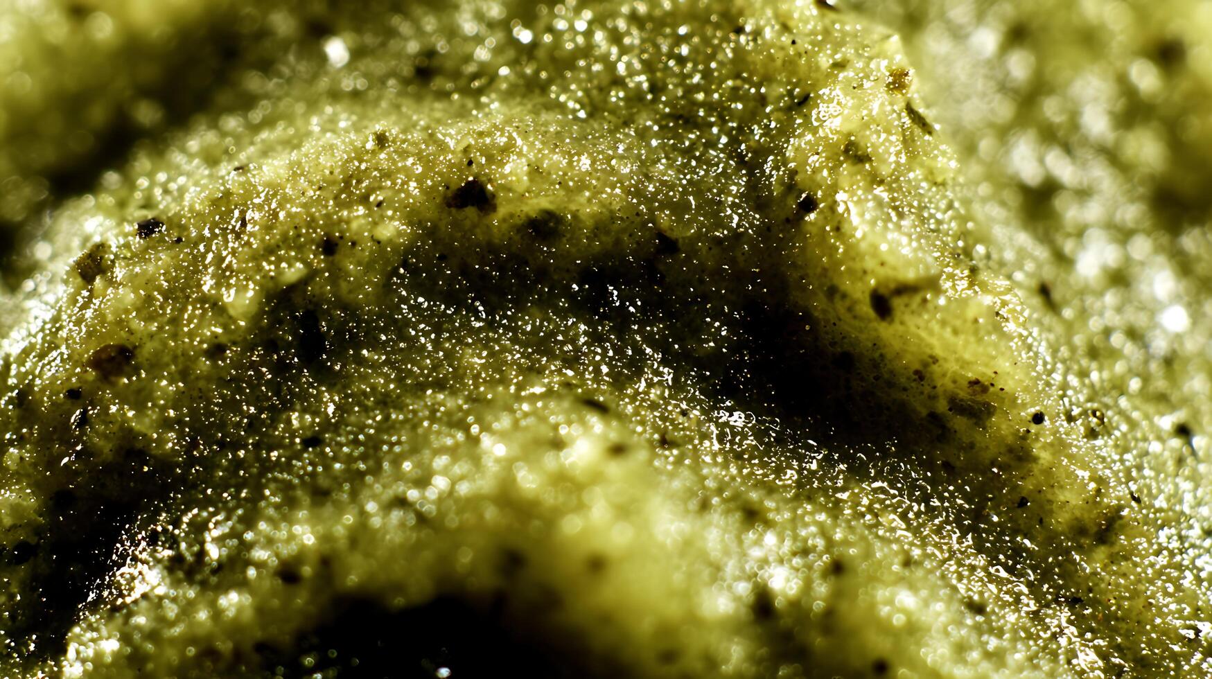 A Close Up Macro View of Organic Texture with Golden Light Sparkles. photo
