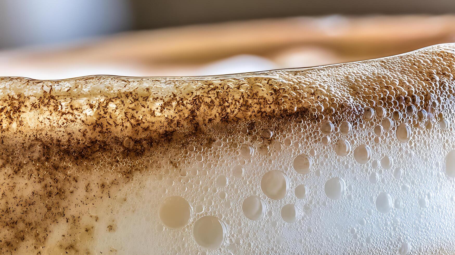 A Close Look at Bubbles Forming on a Liquid Surface. photo