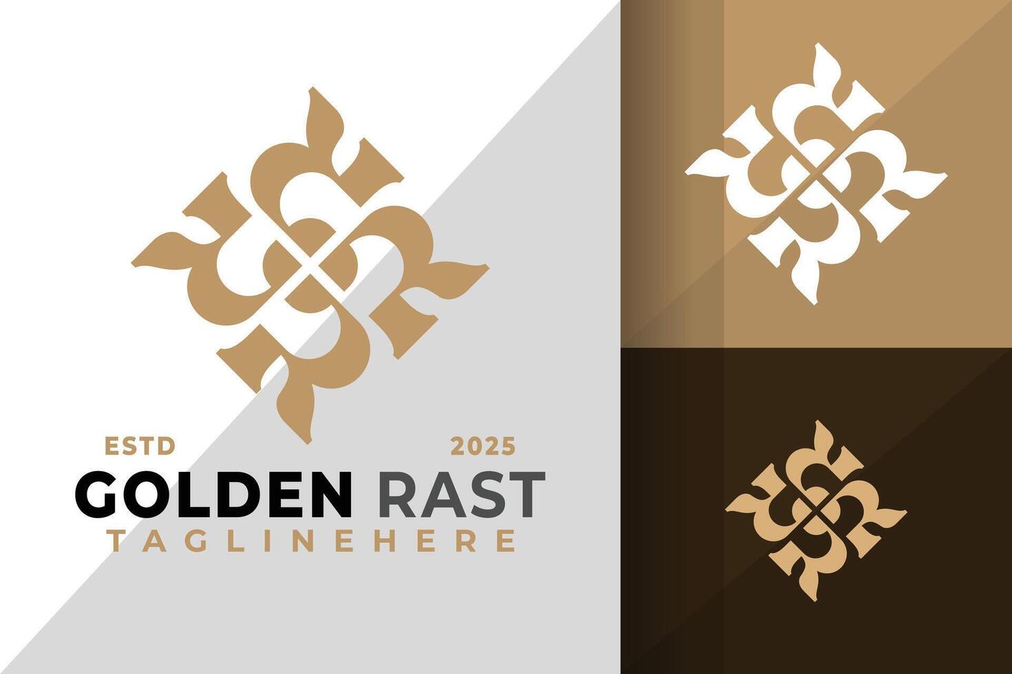Letter R Ambigram Logo Icon Design Illustration vector