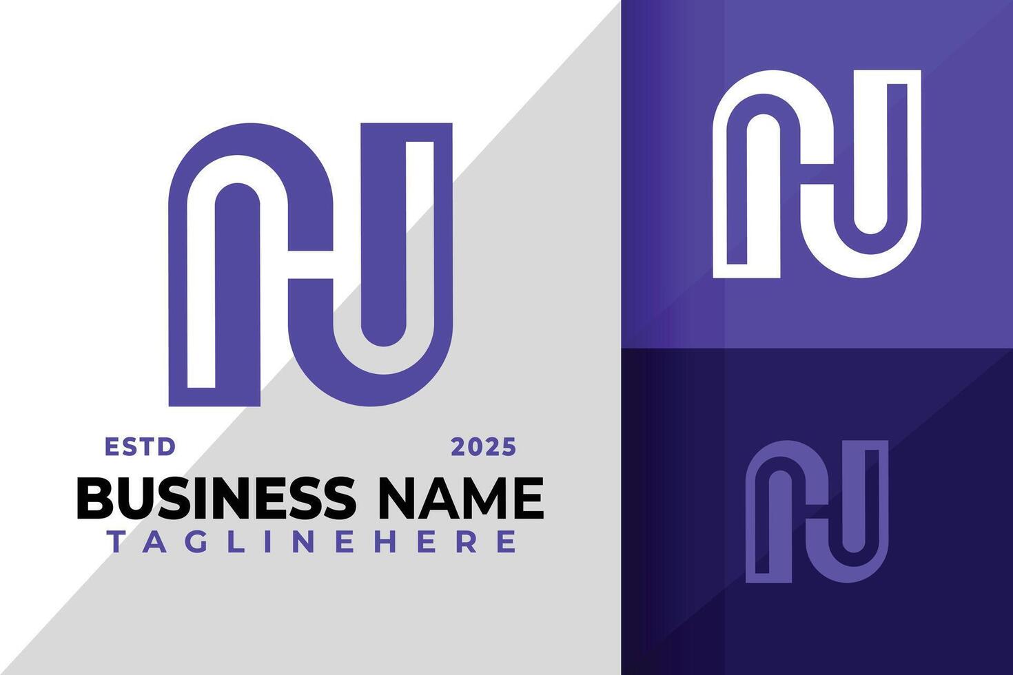 Letter Nh or Hn Monogram Logo Icon Design Illustration vector