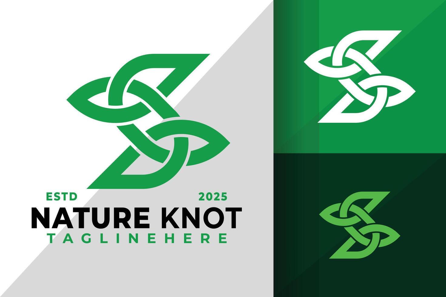 Letter S Leaf Knot Logo Icon Design Illustration vector