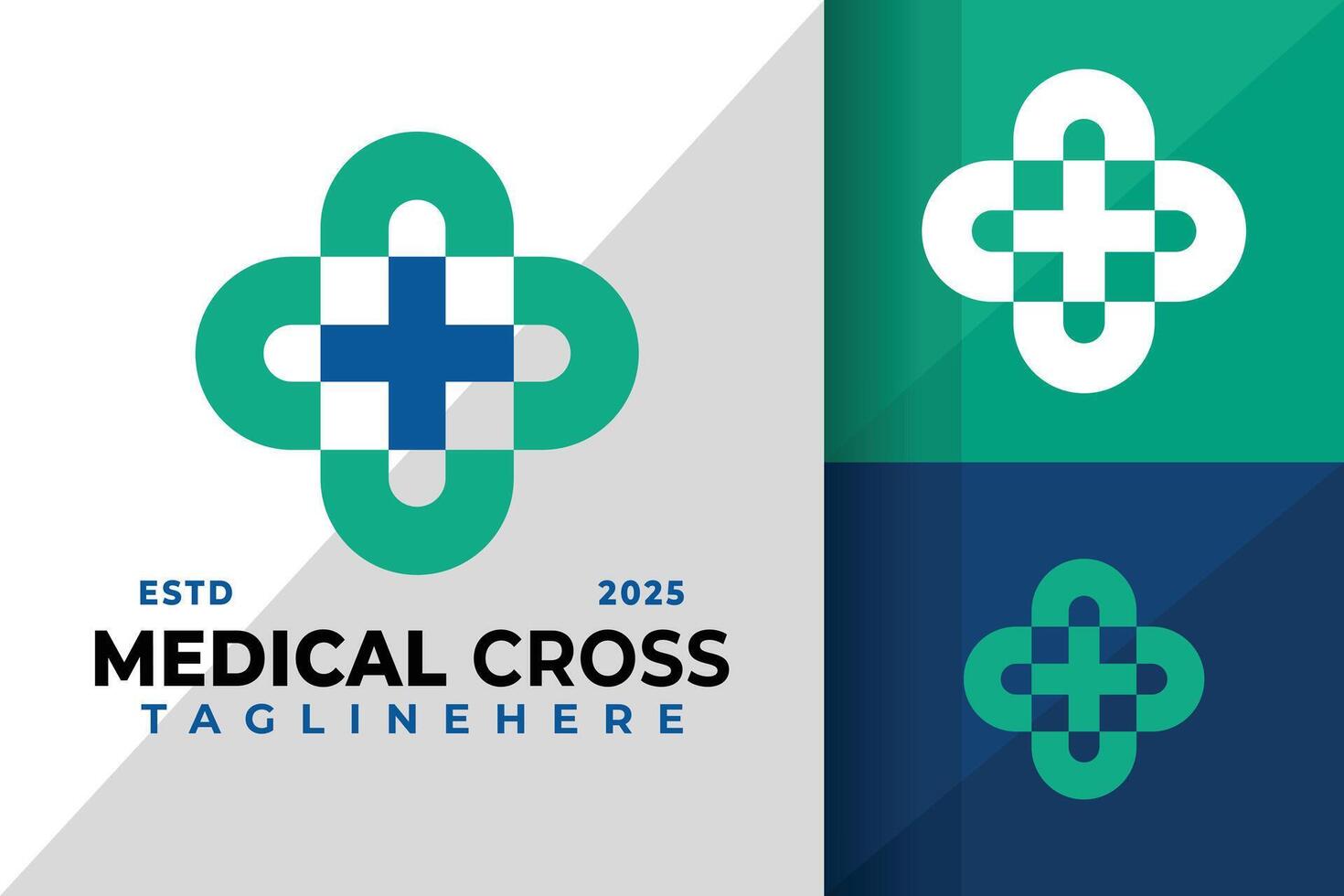 Medical Cross Healthy Logo Icon Design Illustration vector