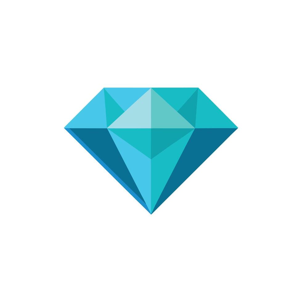 3d Isometric Style Diamond Illustration Design On White Background vector