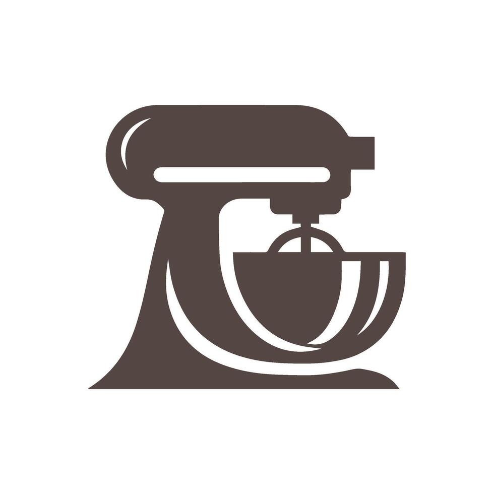Elegant Stand Mixer Silhouette A Stylish Icon for Baking and Culinary Arts Featuring a Clean and Modern Design silhouette vector