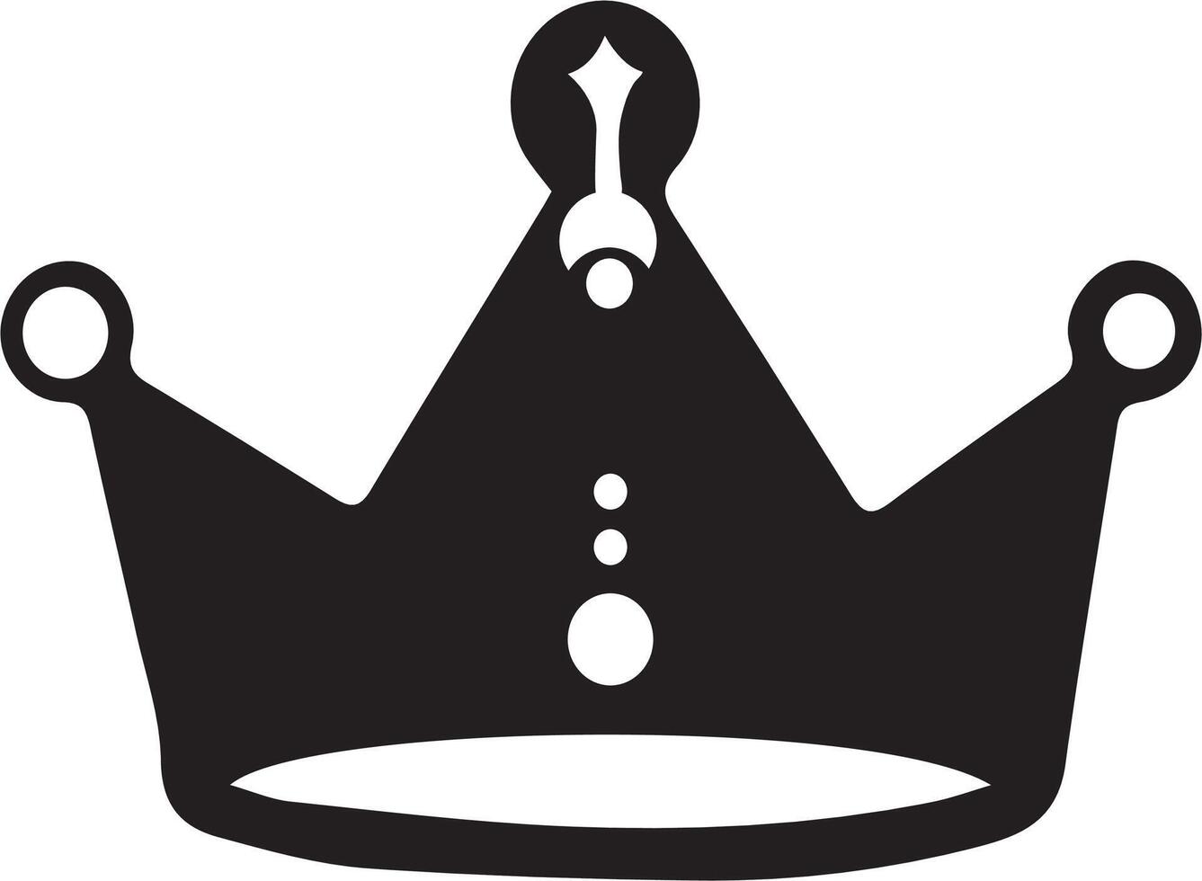 Royal King Crown Silhouette black king symbol vector