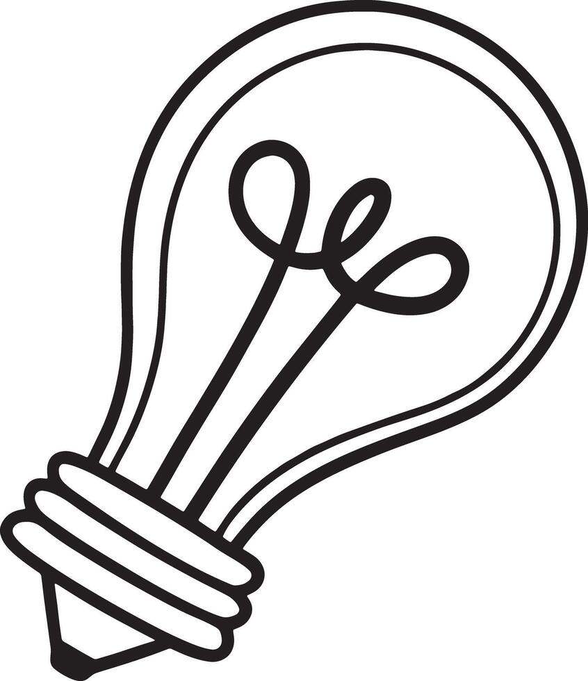 A silhouette image Black bulb icon with white background.eps vector