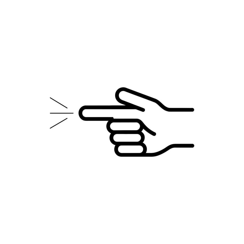 A bold hand points the way forward signaling a clear direction with purpose and confidence in black vector