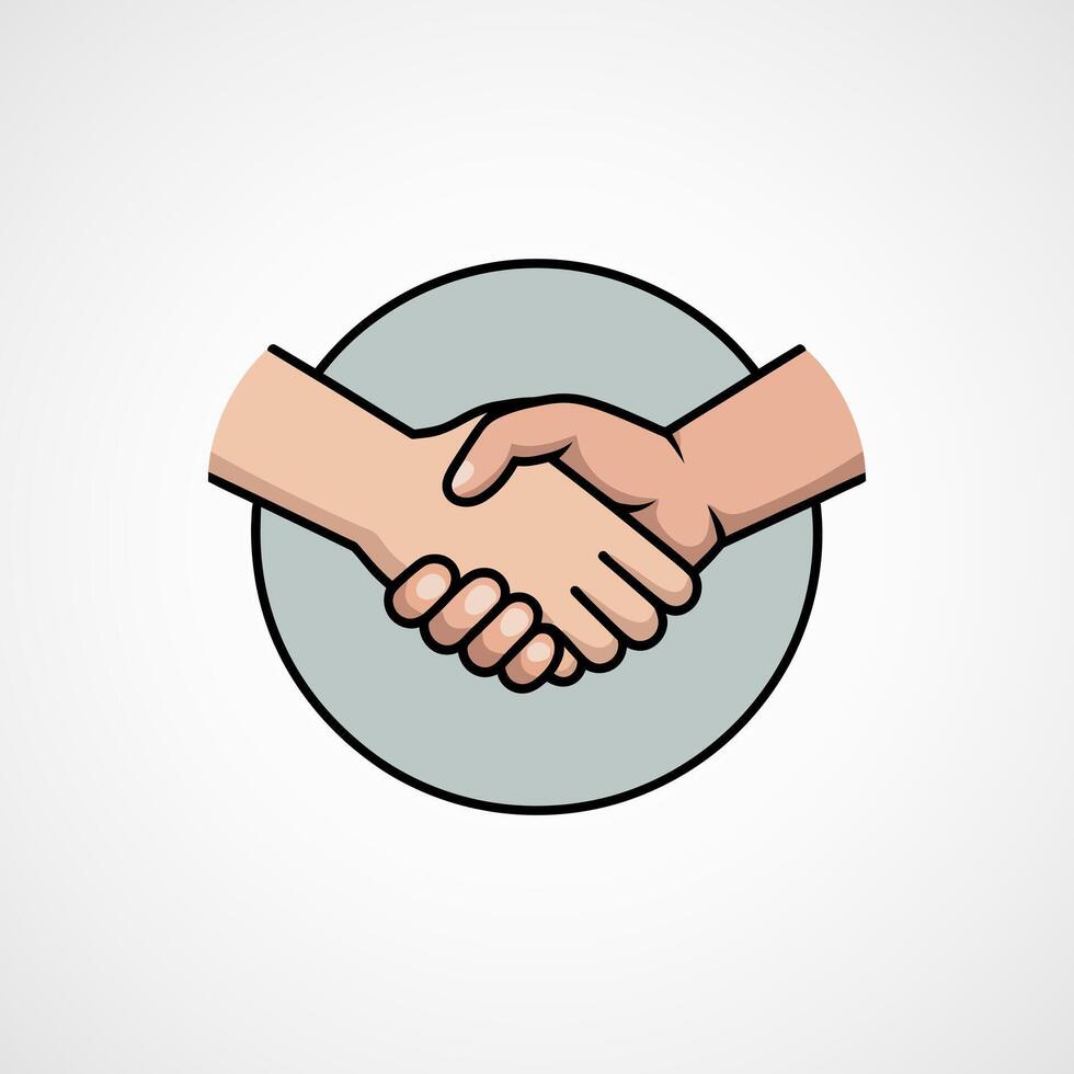 Handshake icon, Business agreement handshake icon, friendship, partnership, relation, cooperation, contract deal sign vector