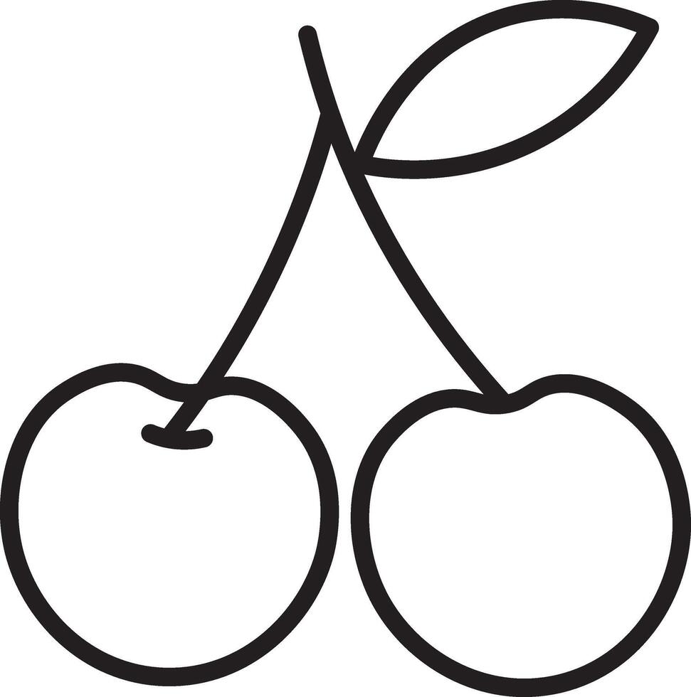 Cherries coloring pages vector