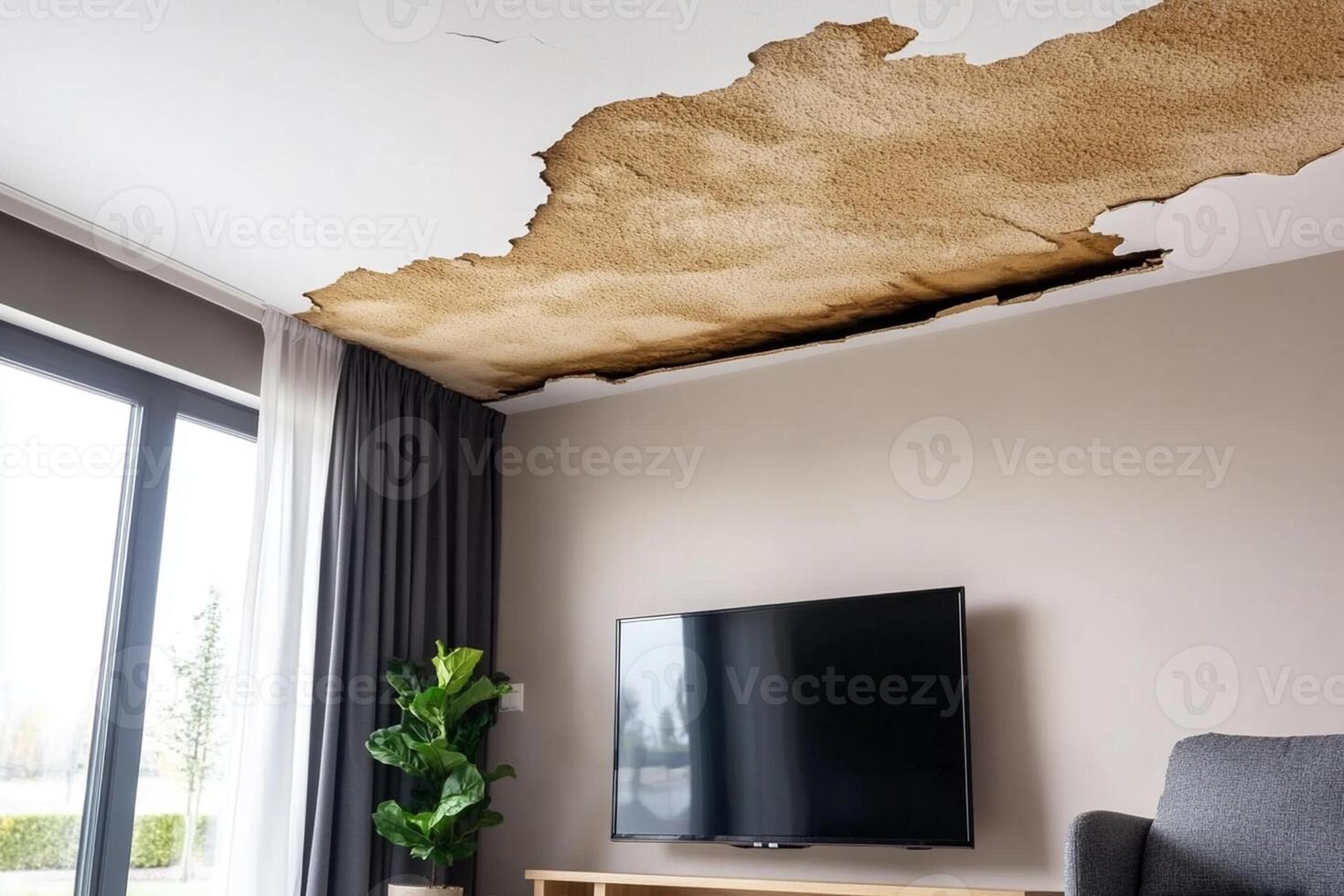 A room with a television and couch photo