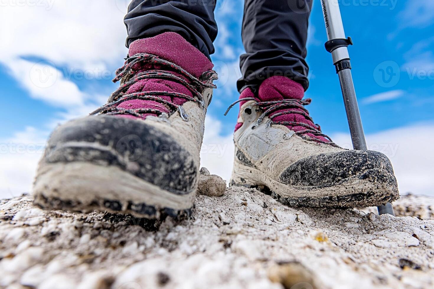 A pair of hiking boots photo