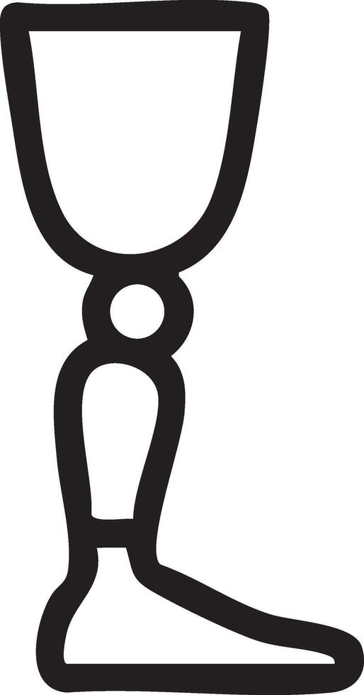 Prosthetic leg icon depicted vector