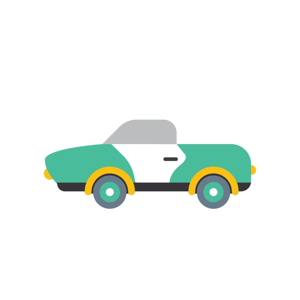 a cartoon car on a white background vector