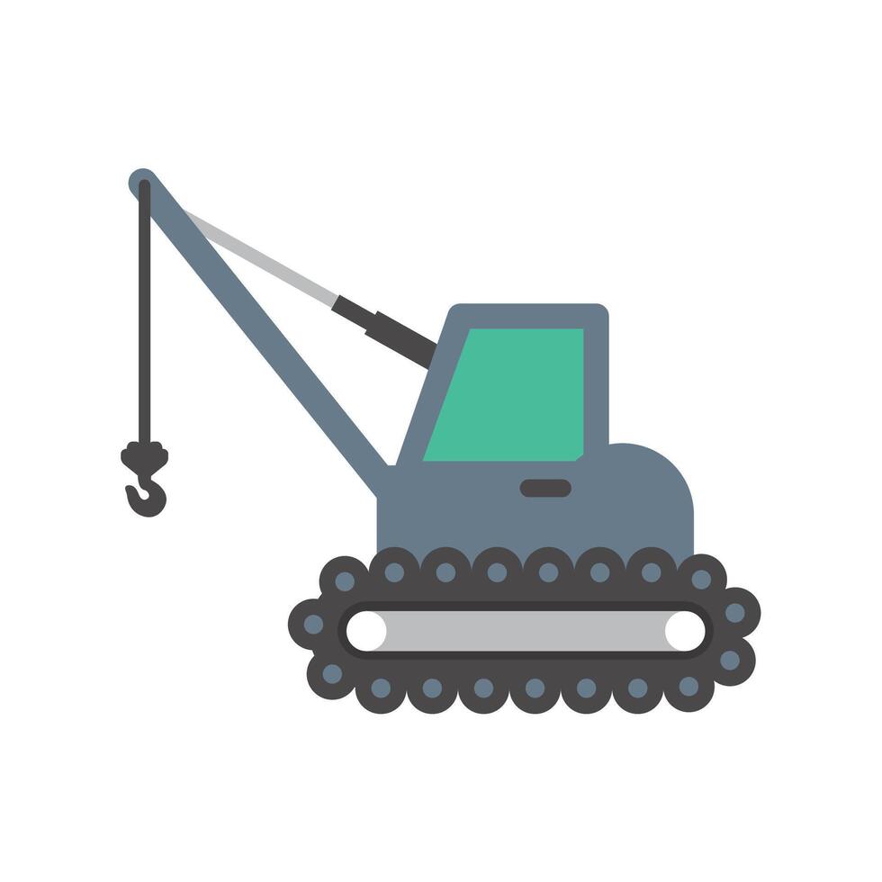 a crane with a hook on the front vector