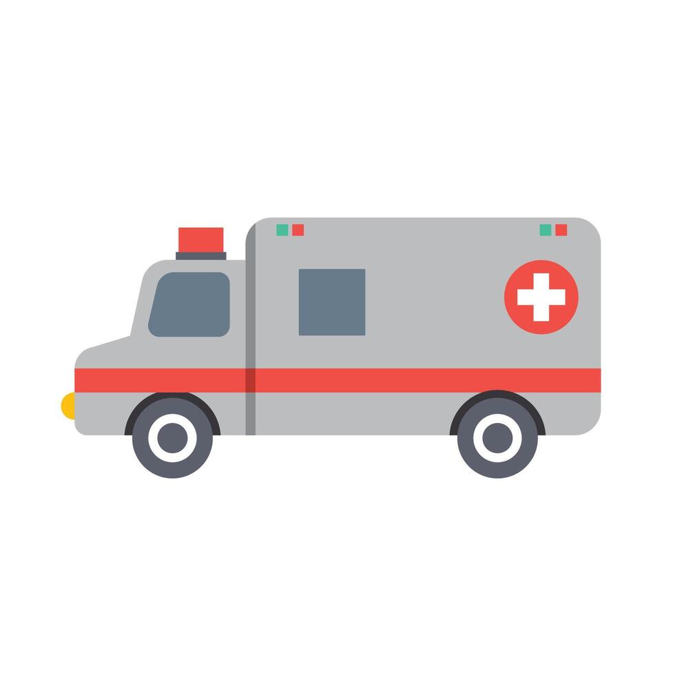 an ambulance truck on a white background vector