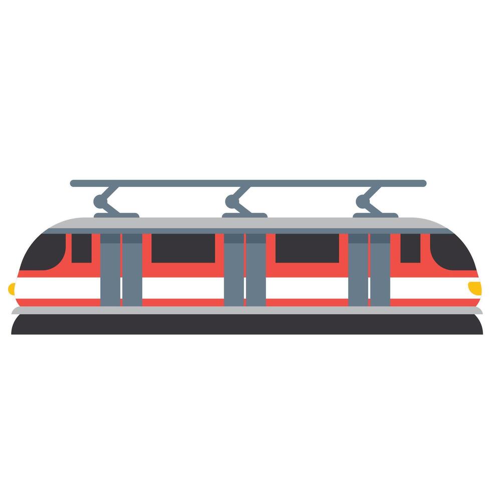 a train is shown on a white background vector