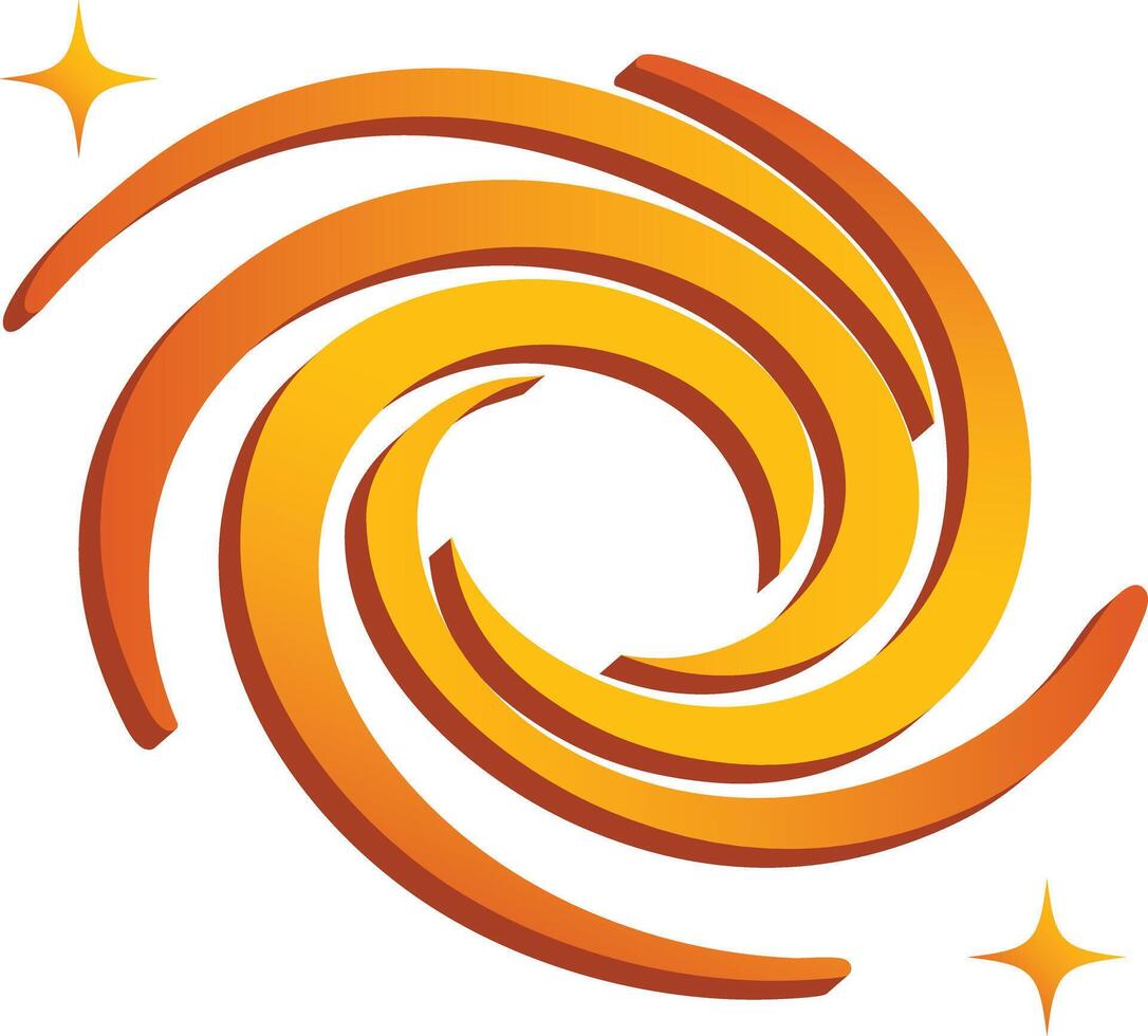 Swirling Orange Vortex with Sparks Icon vector