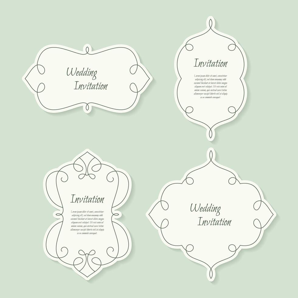 Ornamental vintage label frames. vector