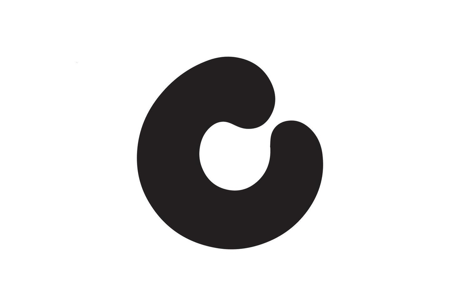 A black and white logo with the letter c vector